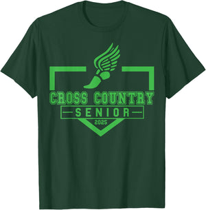 Cross Country Senior Night Senior 2025 Graduation Party 23 T-Shirt - T-Shirt | Forest
