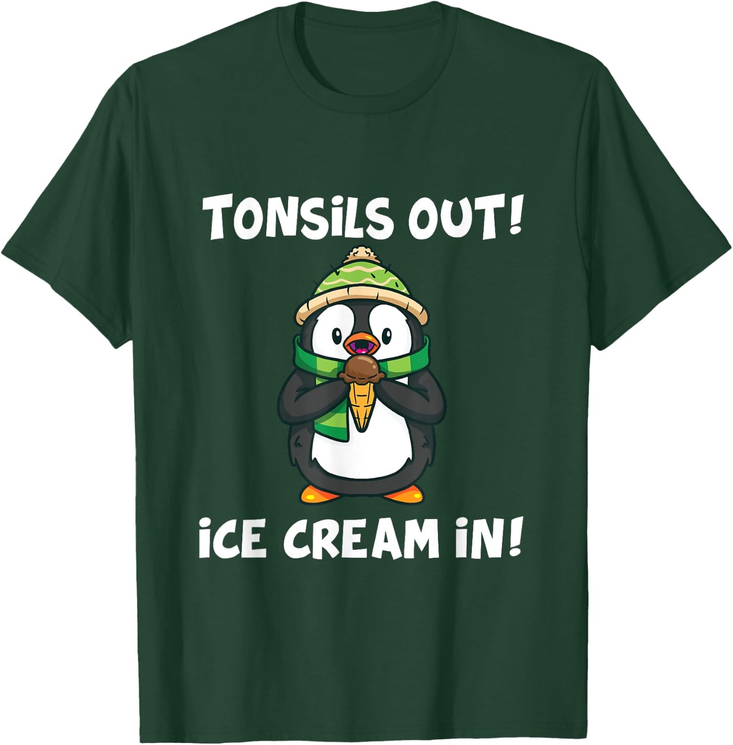Tonsil Removal Surgery Recovery Gift Penguin T-Shirt - T-Shirt | Forest