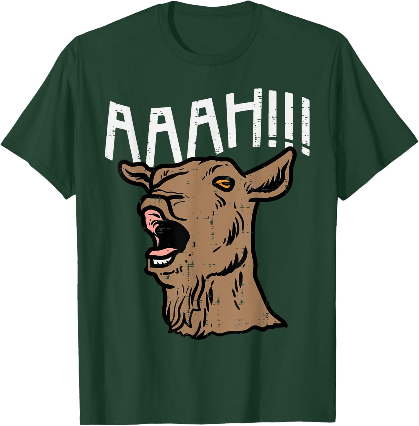 Goat Aaah Bleating Scream Animal Lover Farmer Men Women Kids T-Shirt - T-Shirt | Forest