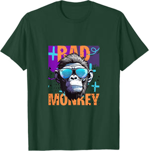 Jon De Voui Bad Monkey - -Adults, Kids - Black - Small - Short Sleeve T-Shirt - T-Shirt | Forest