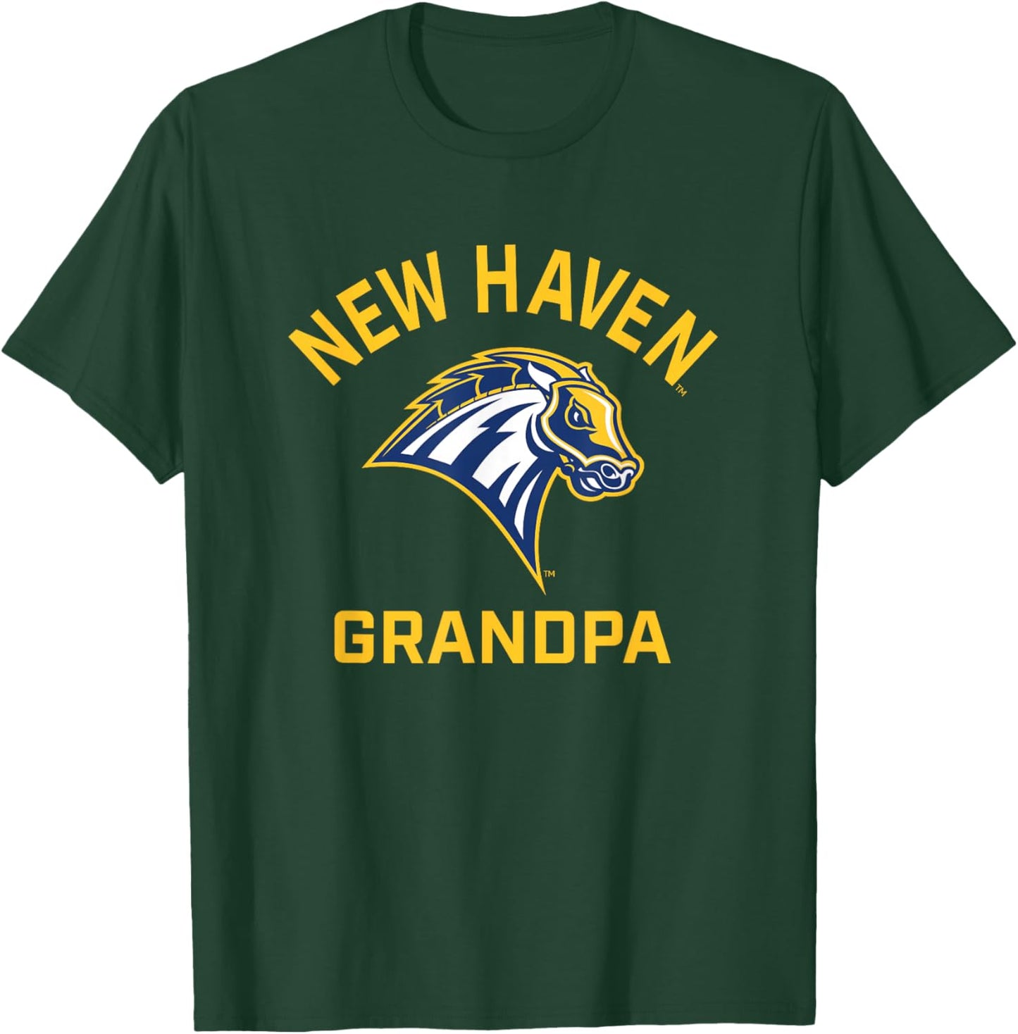 University of New Haven UNH Chargers Arched Grandpa T-Shirt - T-Shirt | Forest