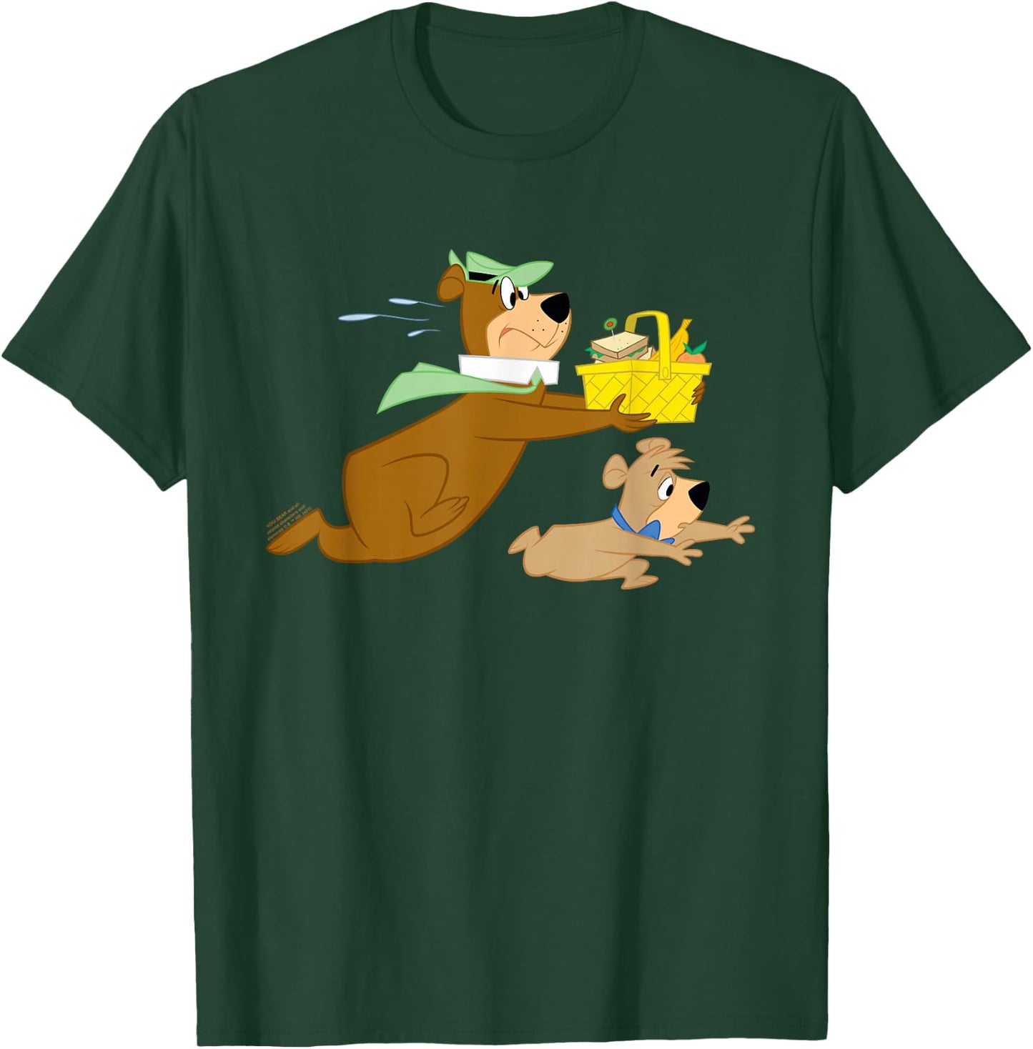 Yogi Bear and Boo Boo Steal Picnic Basket T-Shirt - T-Shirt | Forest