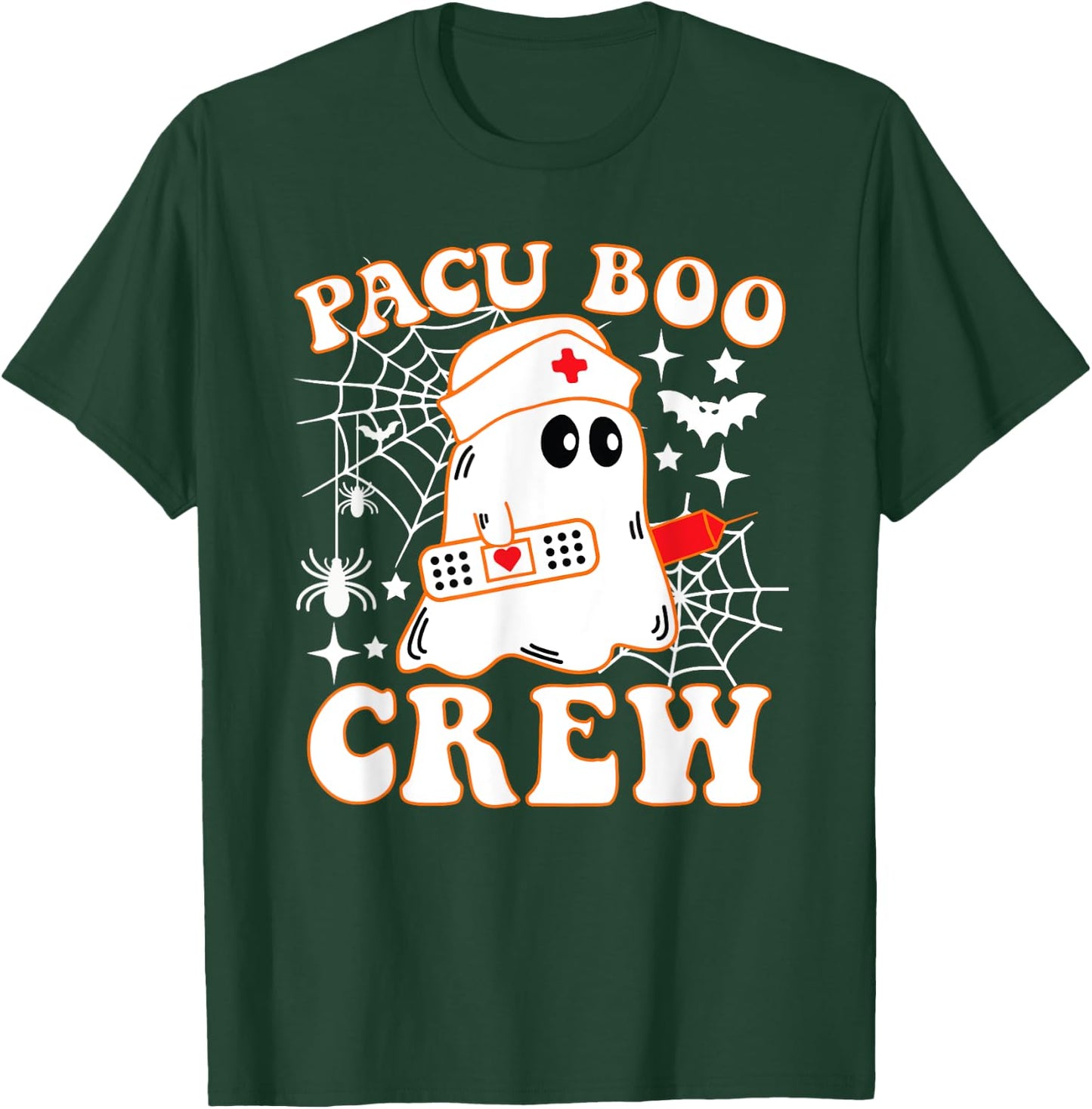 PACU Boo Crew Nurse Funny Ghost Halloween Costume T-Shirt - T-Shirt | Forest
