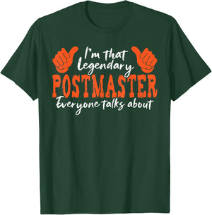 Funny Profession Quote Legendary Postmaster T-Shirt - T-Shirt | Forest