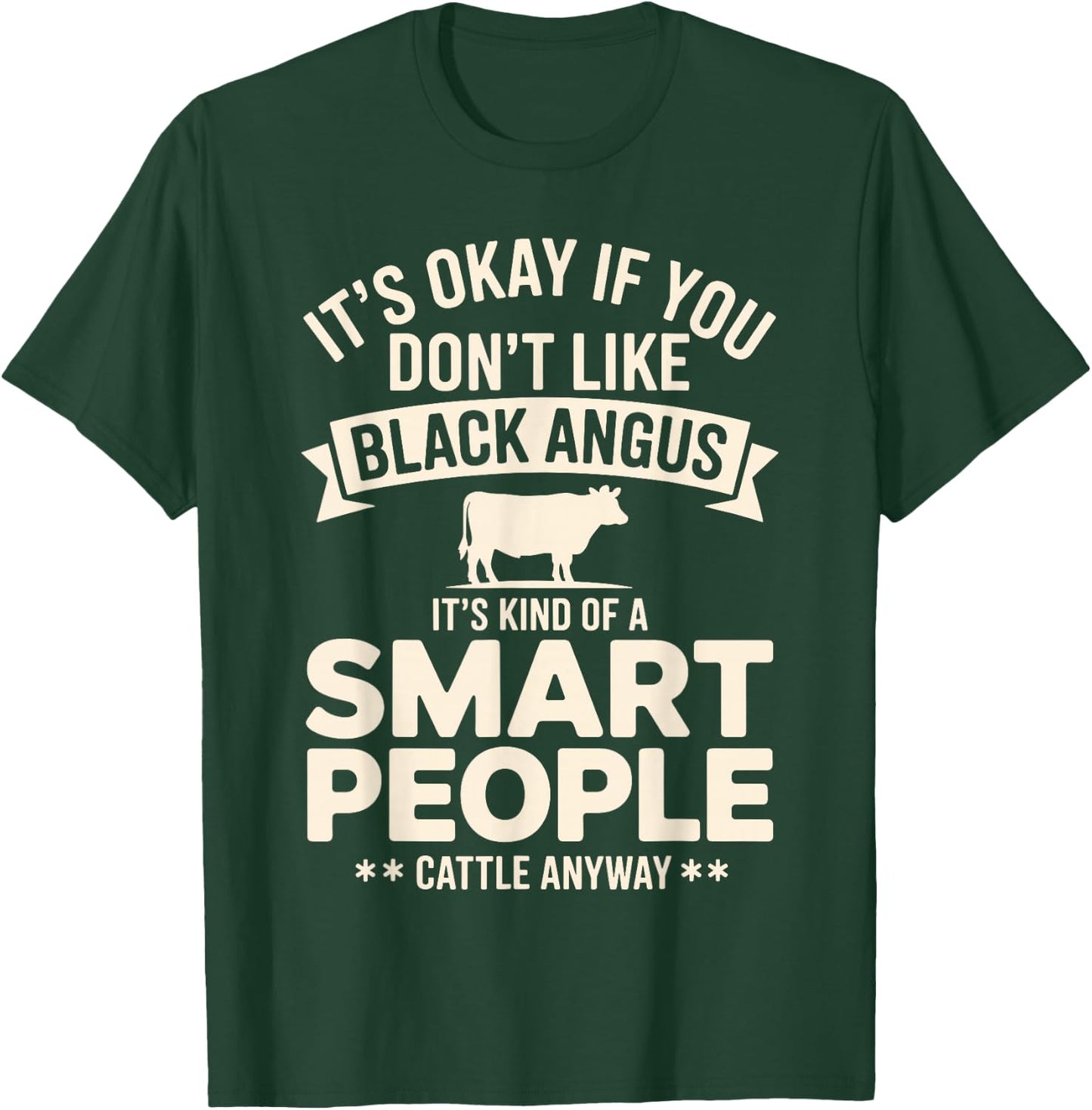 Funny Black Angus Art Women Beef Cattle Rancher T-Shirt - T-Shirt | Forest