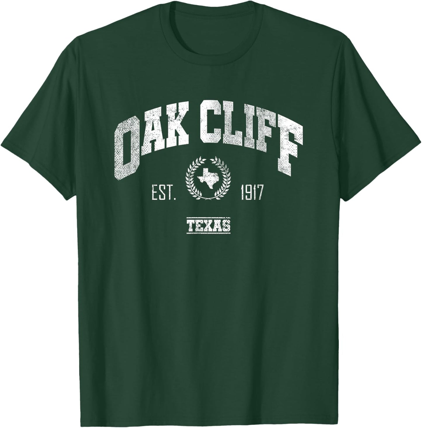 Oak Cliff TX | Texas Throwback Sports T-Shirt - T-Shirt | Forest