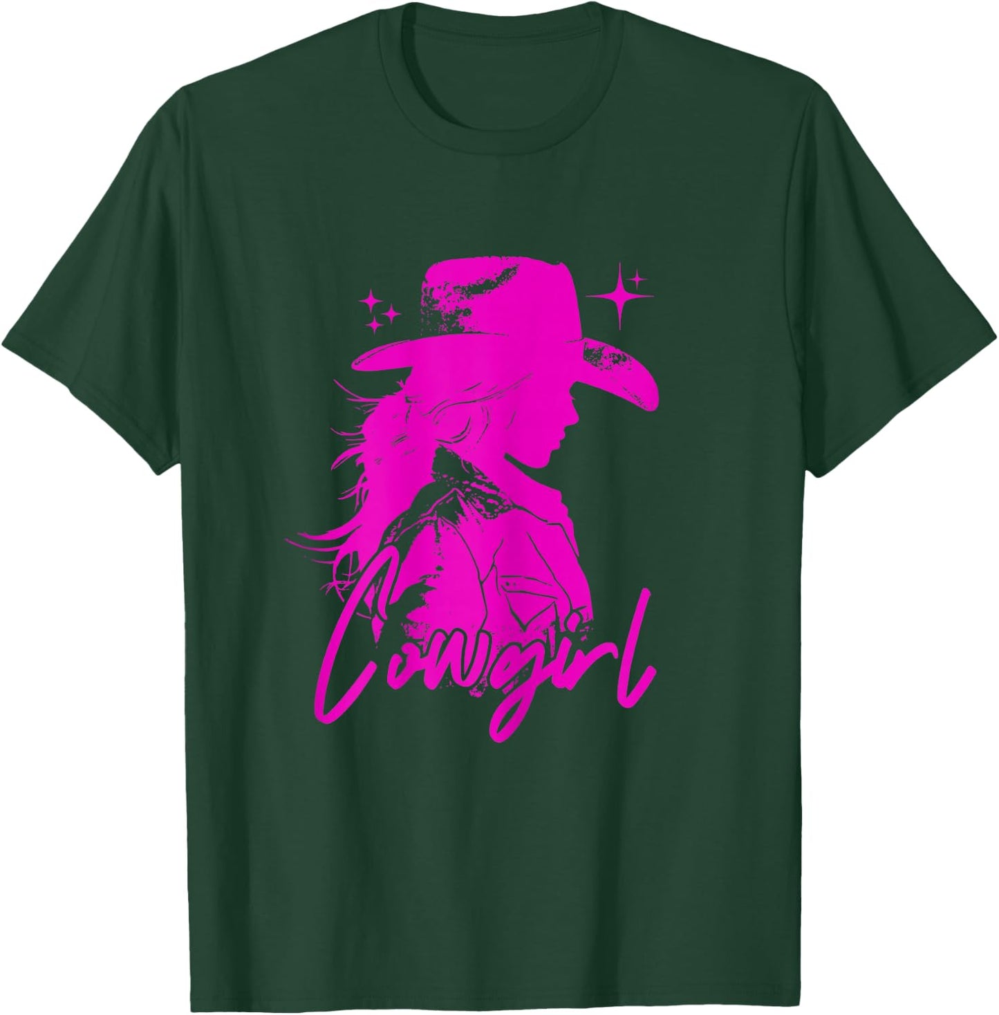 Pink Cute Cowgirl Disco Rodeo Outfit Country Coastal Preppy T-Shirt - T-Shirt | Forest