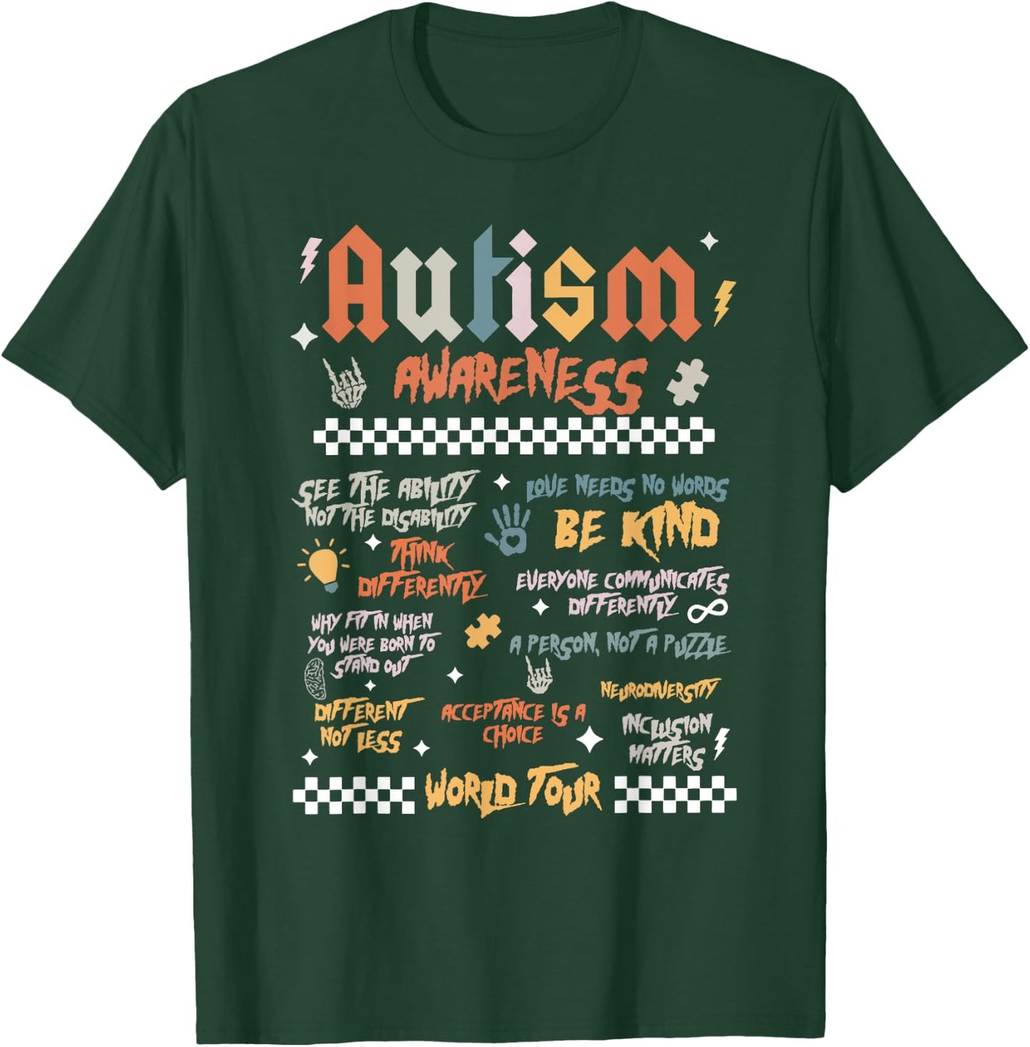 Autism World Tour T-Shirt - T-Shirt | Forest