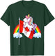 Unicorn Riding Canada Flag Boys Girls Women Kids Canadian T-Shirt - T-Shirt | Forest