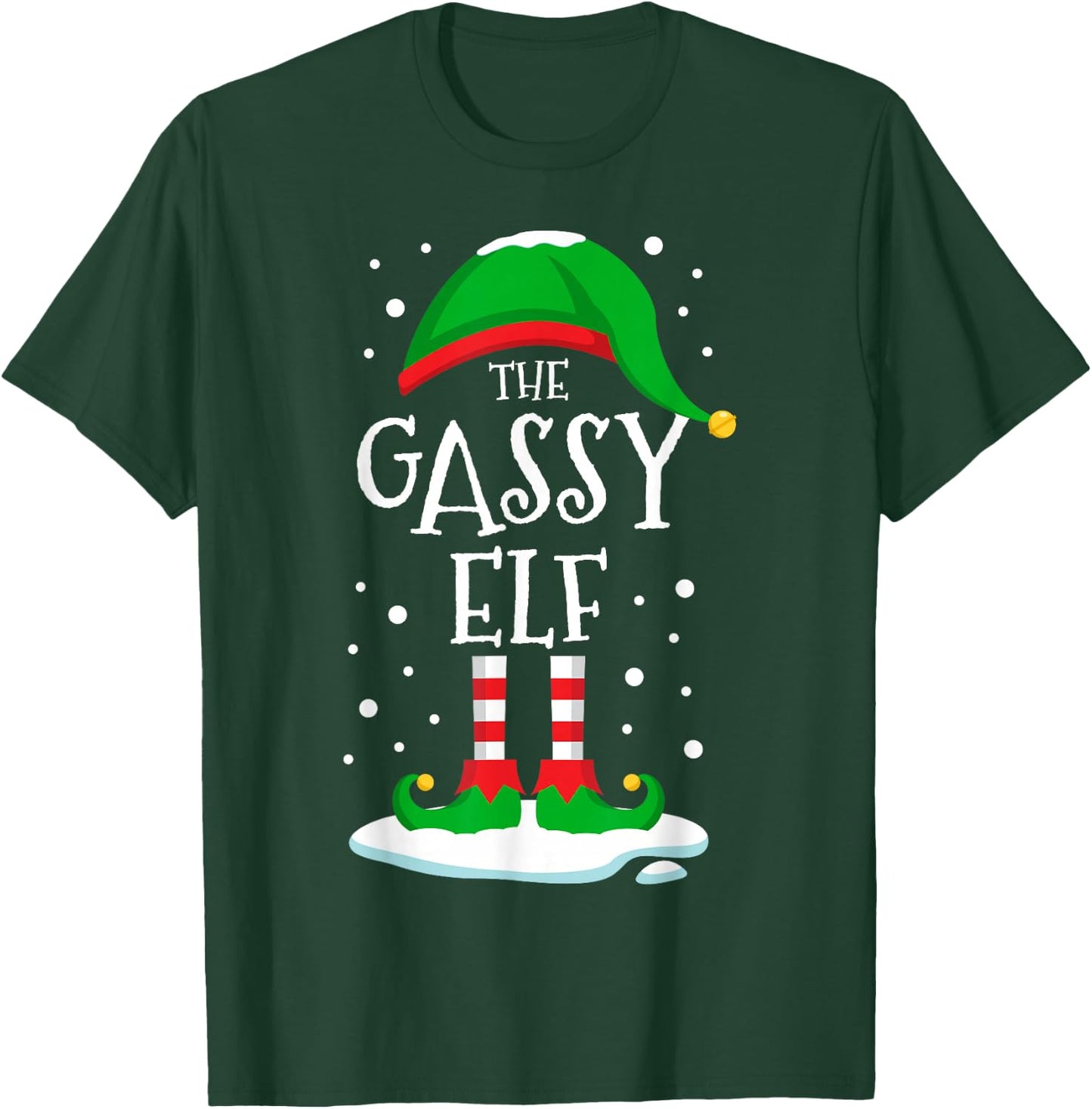 The Gassy Elf Christmas Family Matching Xmas Farting Funny T-Shirt - T-Shirt | Forest