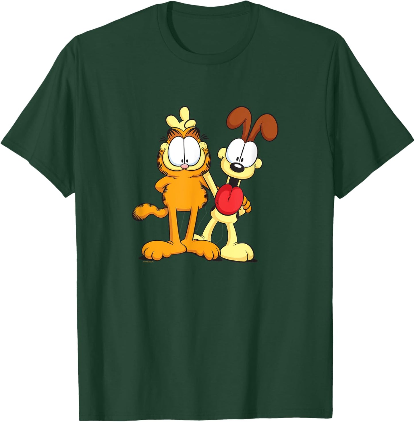 Garfield Classic Odie Smiling Happy Photo Pose Bunny Ears T-Shirt - T-Shirt | Forest