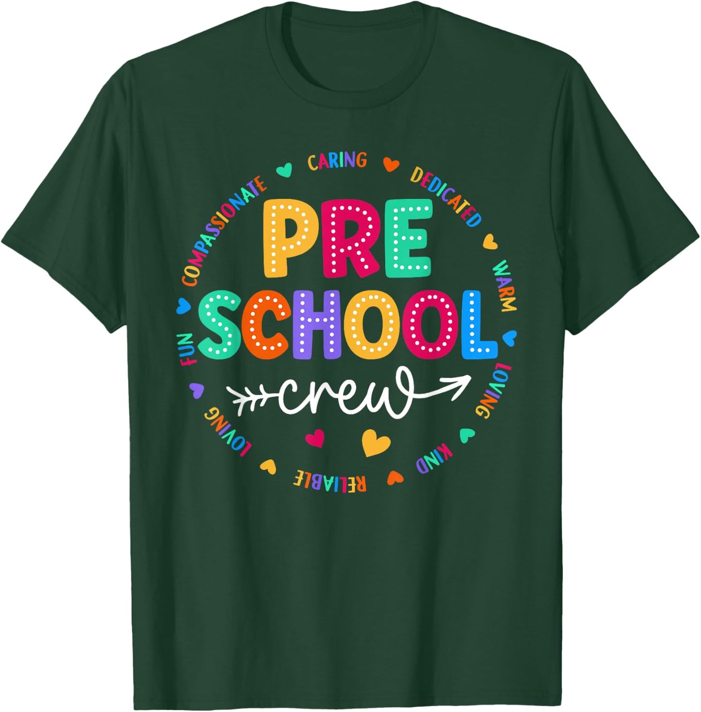 Preschool Crew Back To School Preschool Teacher Student T-Shirt - T-Shirt | Forest