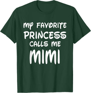 My Favorite Princess Calls Me Mimi Vintage Christmas Xmas T-Shirt - T-Shirt | Forest