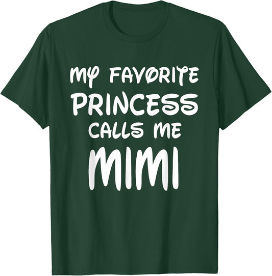 My Favorite Princess Calls Me Mimi Vintage Christmas Xmas T-Shirt - T-Shirt | Forest