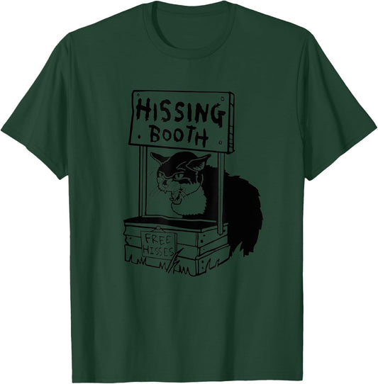 Cat Hissing Booth Black Cat Cute Ktten Cat Lover Funny T-Shirt - T-Shirt | Forest