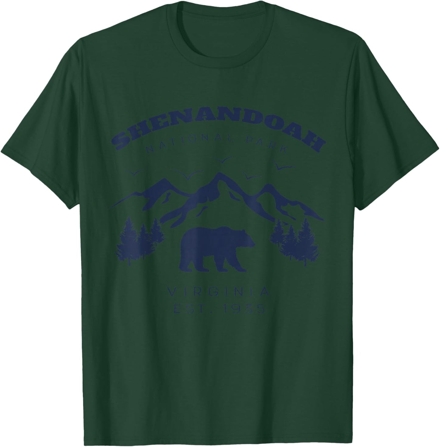 Vintage Shenandoah National Park for kids Hiking Camping T-Shirt - T-Shirt | Forest