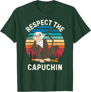 Retro Respect The Capuchin Vintage Capuchin MonkeyLover T-Shirt - T-Shirt | Forest