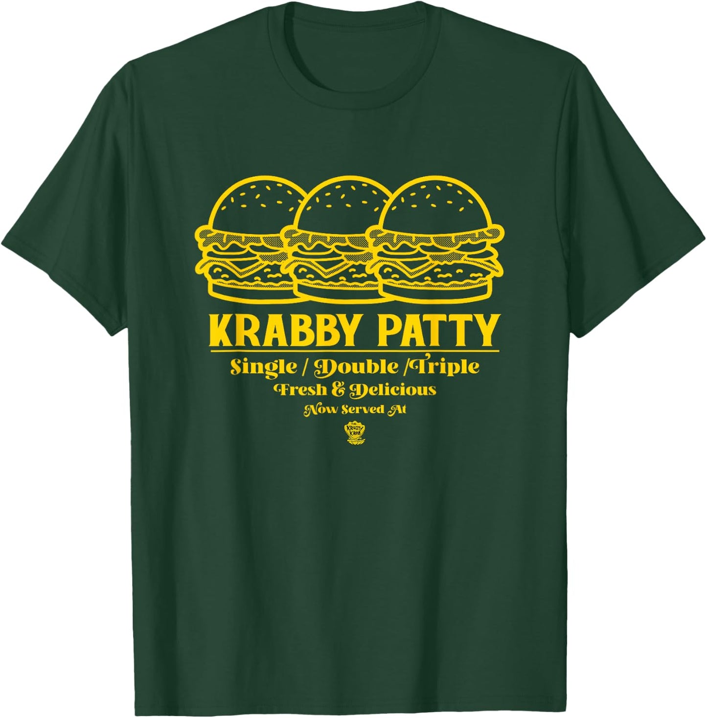 SpongeBob SquarePants Krabby Patty Only At Krusty Krab Ad T-Shirt - T-Shirt | Forest