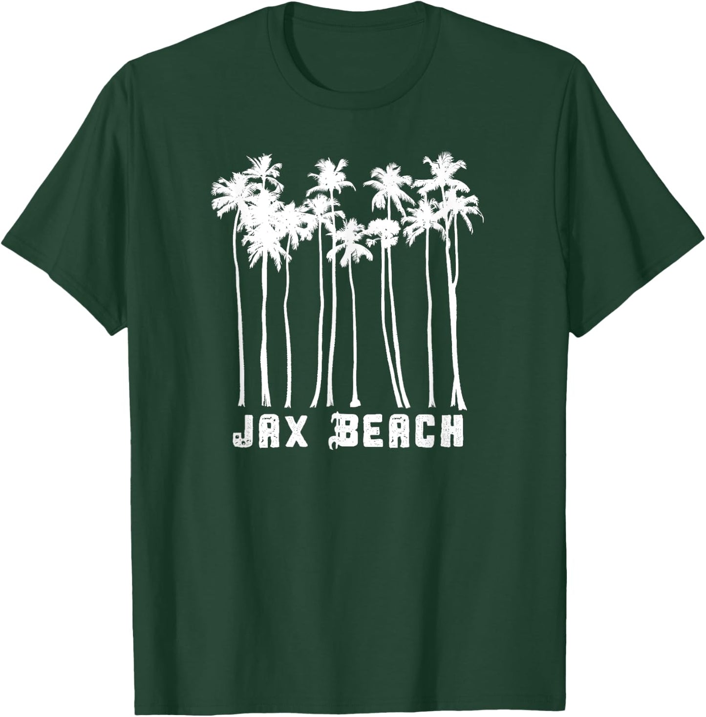 Jax Beach Florida Vacation Vintage Jacksonville FL Holiday T-Shirt - T-Shirt | Forest