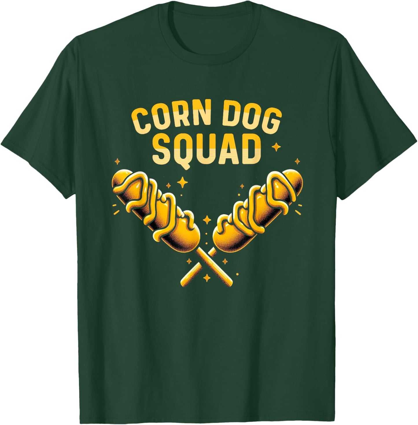Cute Corn Dog Squad Stick Dogs Corndog Men Women T-Shirt - T-Shirt | Forest