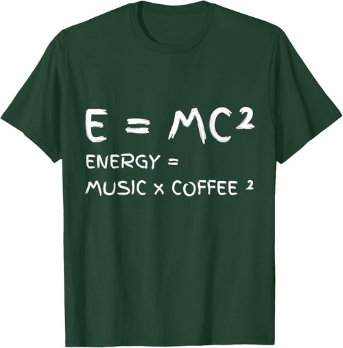E = MC² Energy Music Coffee Funny Science Chemistry Physics