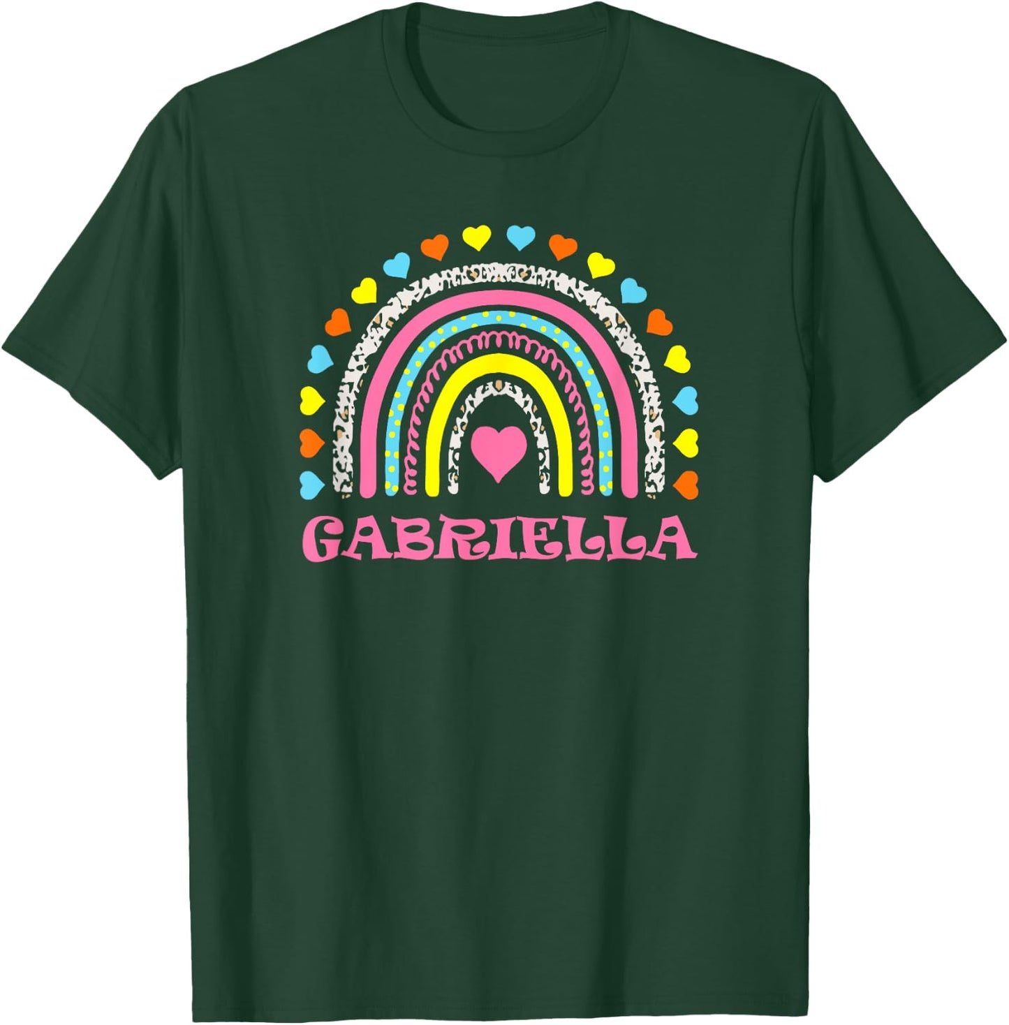 Gabriella Colorful Rainbow Design for Girls Name Gabriella T-Shirt - T-Shirt | Forest