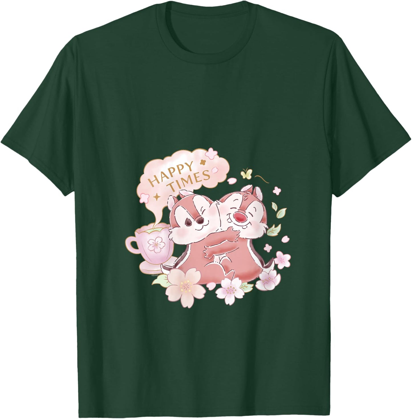 Disney Chip 'n Dale Happy Times Sakura Spring Cherry Blossom V-Neck T-Shirt - T-Shirt | Forest