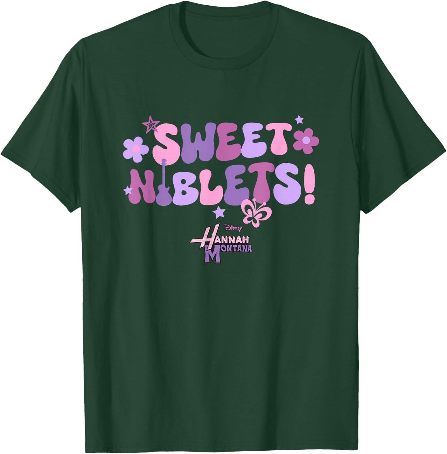 Disney Hannah Montana Sweet Niblets! Floral Chest Text Logo T-Shirt - T-Shirt | Forest