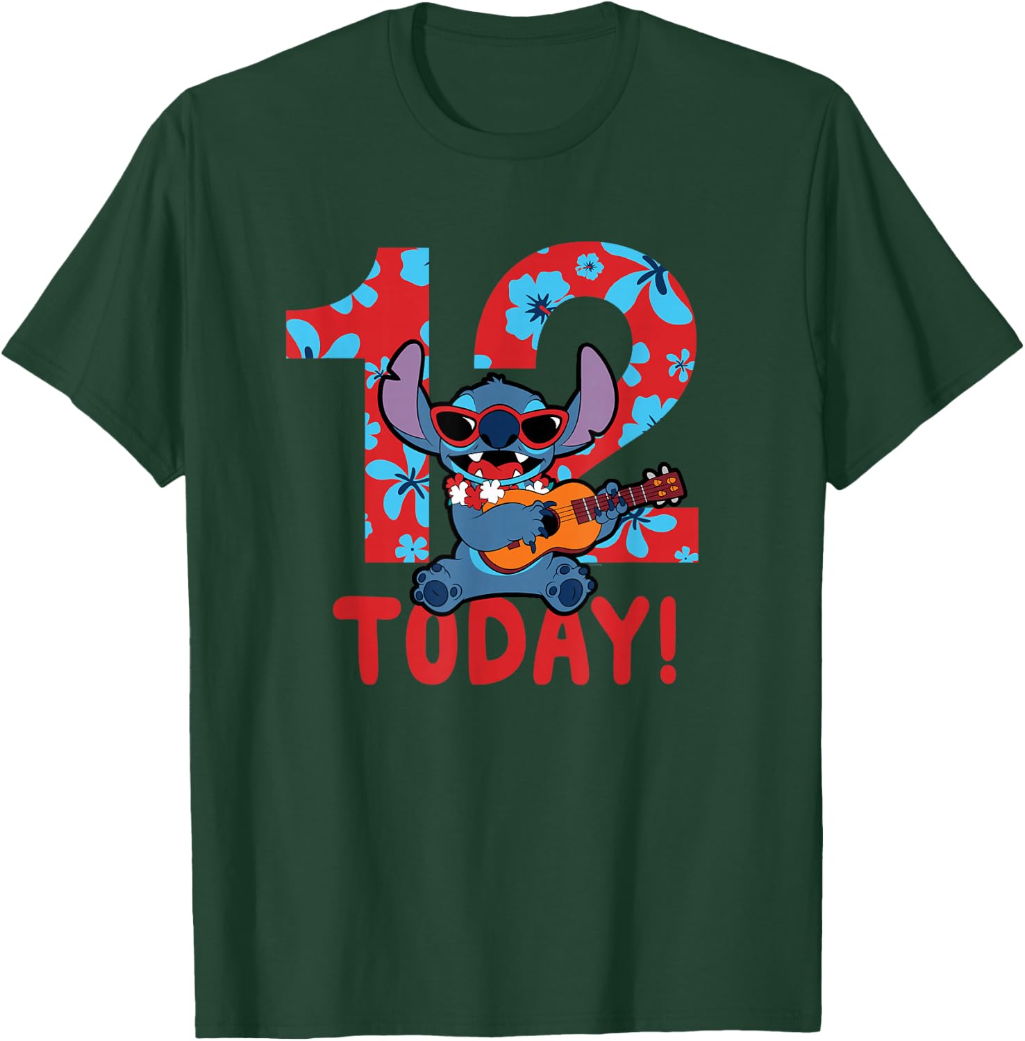 Disney Lilo & Stitch Tropical Birthday 12 Years Old Today T-Shirt - T-Shirt | Forest
