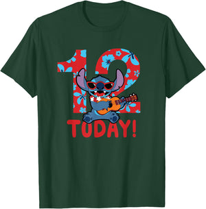 Disney Lilo & Stitch Tropical Birthday 12 Years Old Today T-Shirt - T-Shirt | Forest