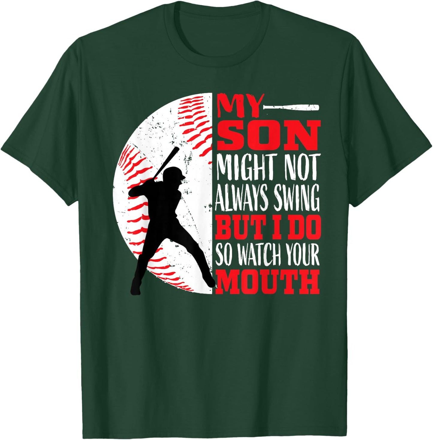 Funny Baseball Shirts Mom Dad Men Women Sayings Shirt T-Shirt - T-Shirt | Forest