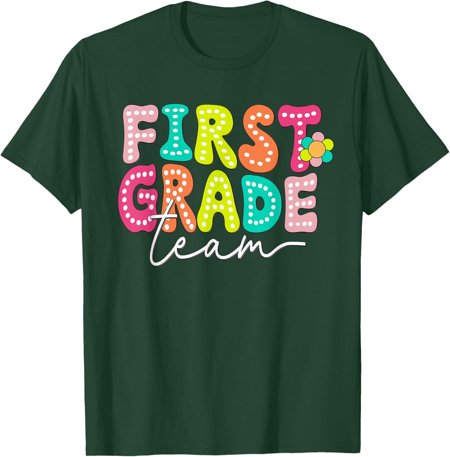 First Grade Team Teacher Back To School 1st Grade Squad Kids T-Shirt - T-Shirt | Forest