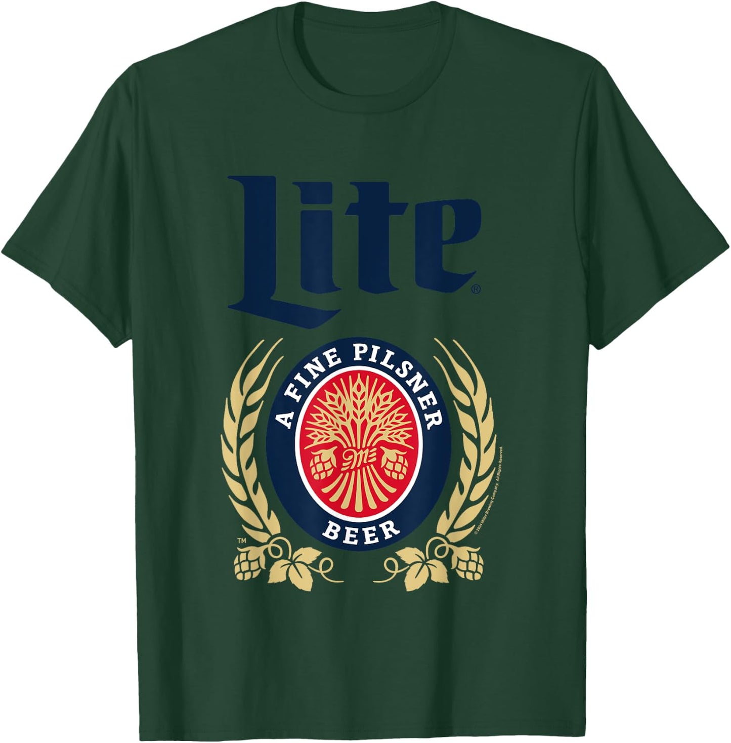 Miller Lite A Fine Pilsner Classic Vintage Logo T-Shirt - T-Shirt | Forest