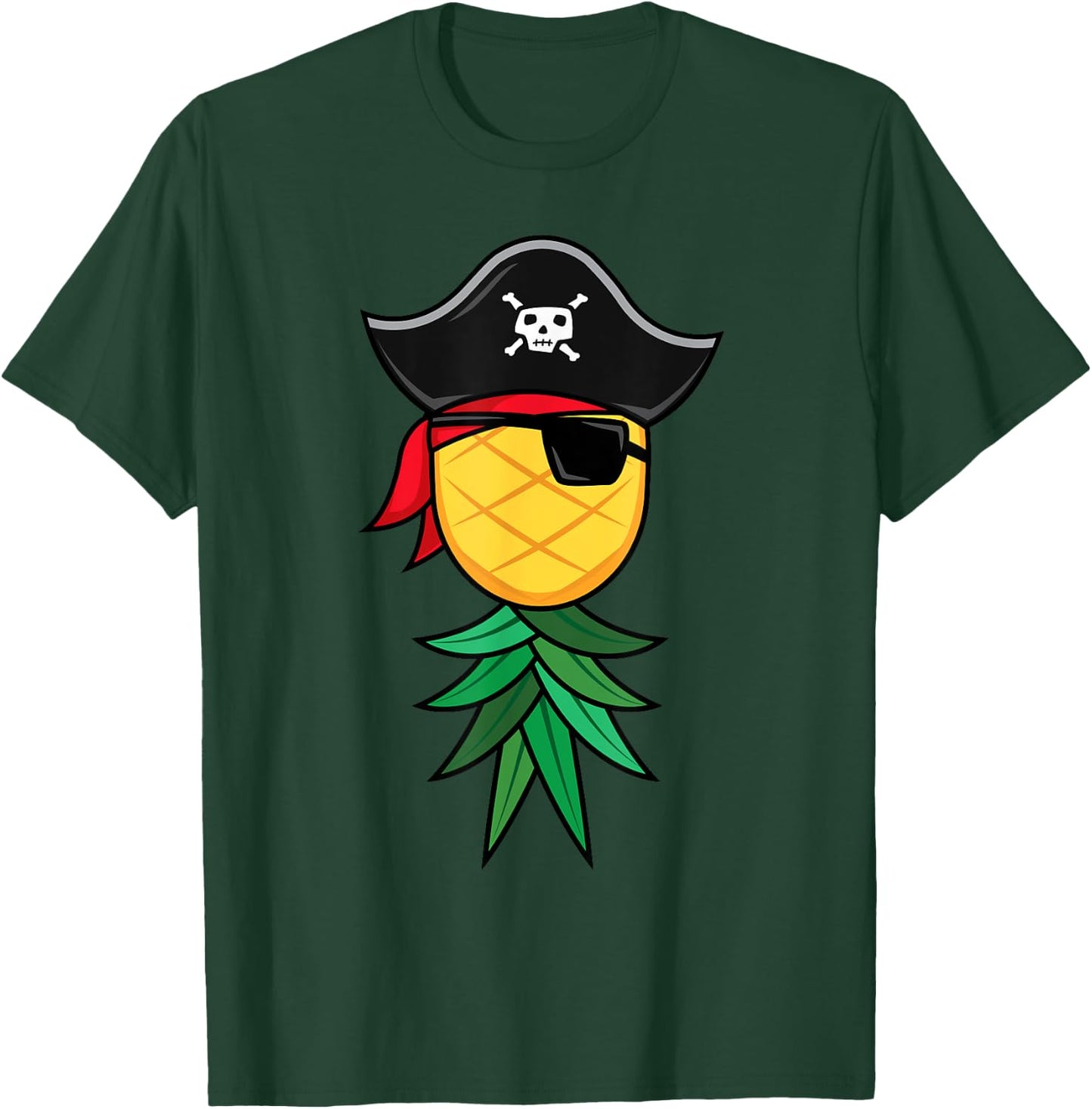 Halloween Pirate Upside Down Pineapple Swingers Lifestyle T-Shirt - T-Shirt | Forest