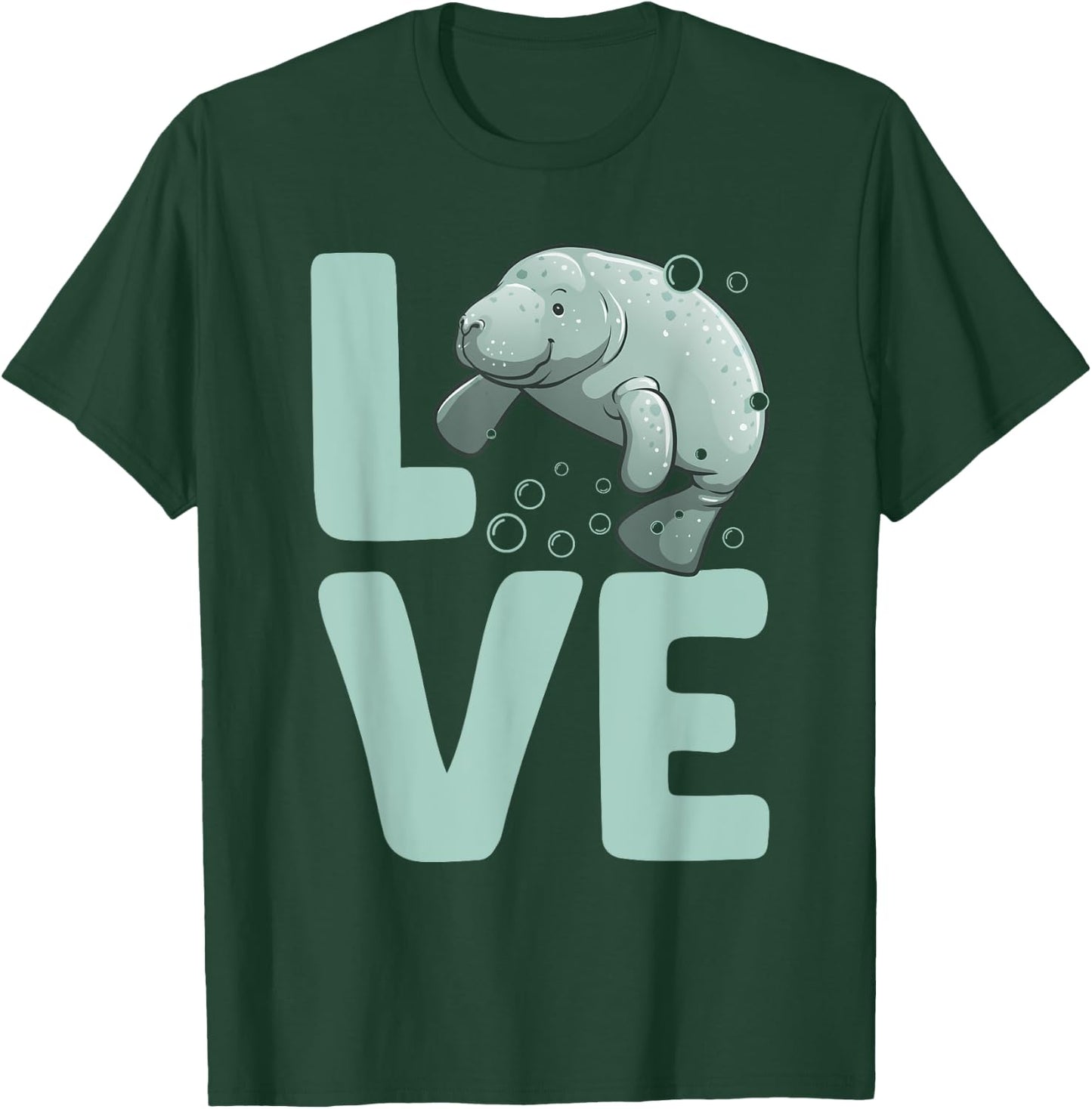 Funny Manatee Design Women Kids Dugong Manatee Lover T-Shirt - T-Shirt | Forest
