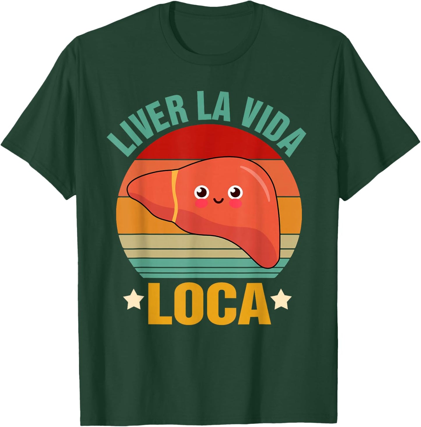 Funny Vintage Liver Disease Hepatology -Adults Black Small U-Neck Short Sleeve Liver Transplant Surgery Recovery Gift T-Shirt - T-Shirt | Forest