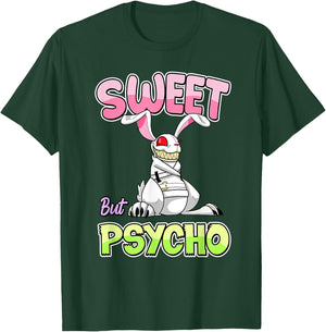 Sweet But Psycho Shirt Bunny Creepy Gothic Rabbit Funny T-Shirt - T-Shirt | Forest