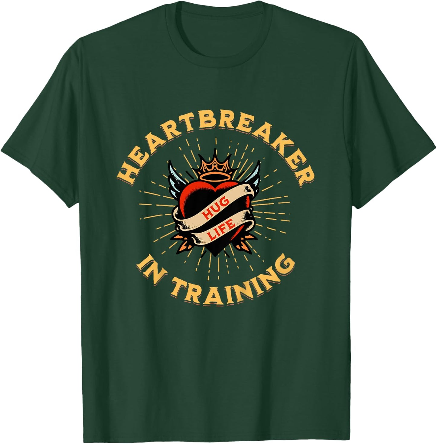 Kids Heartbreaker In Training Boy Girl Toddler Valentine T-Shirt - T-Shirt | Forest