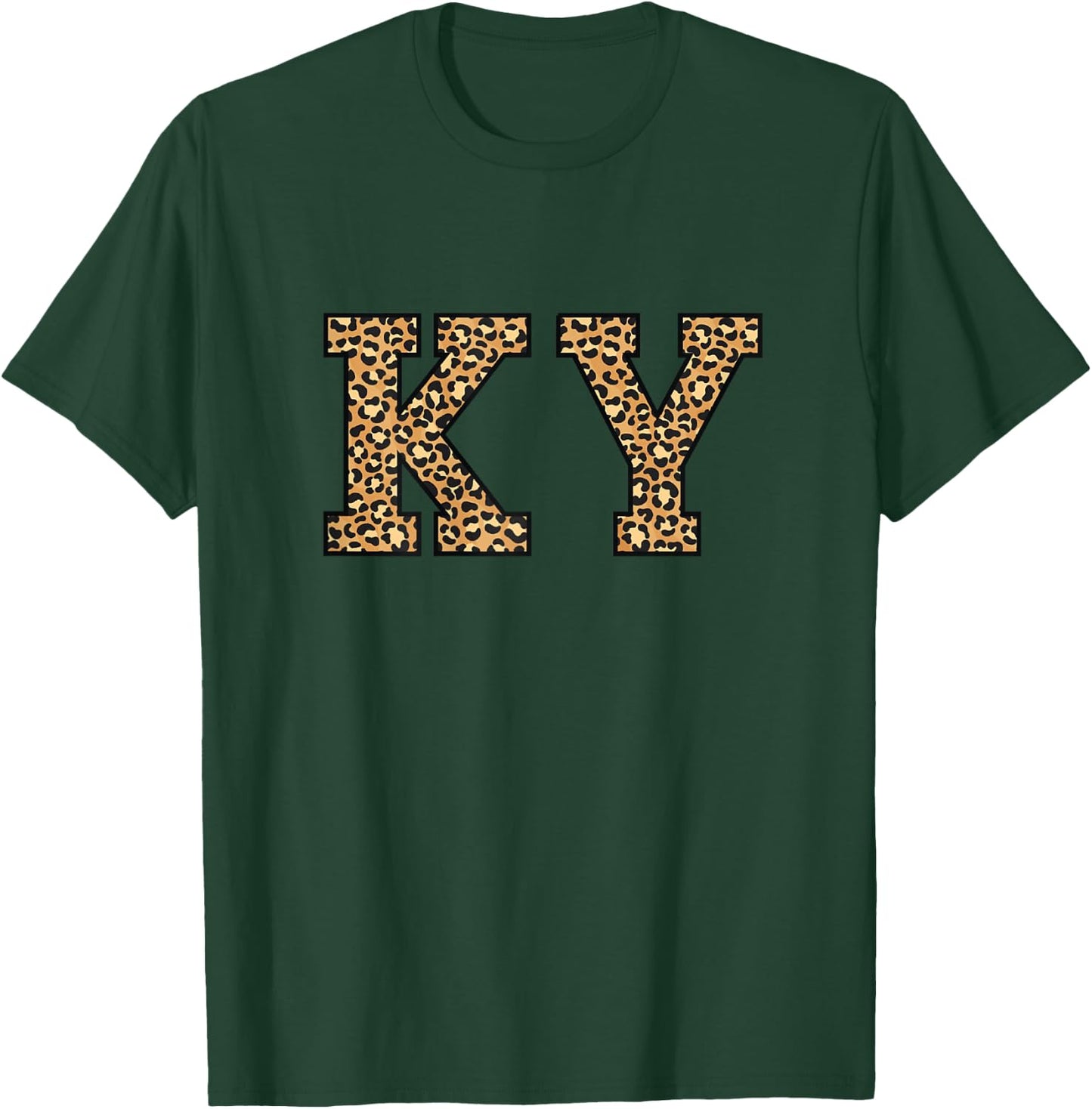 KY Leopard Pattern Girls Kentucky T-Shirt - T-Shirt | Forest