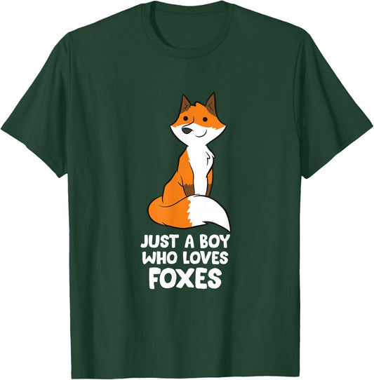 Just A Boy Who Loves Foxes T-Shirt - T-Shirt | Forest