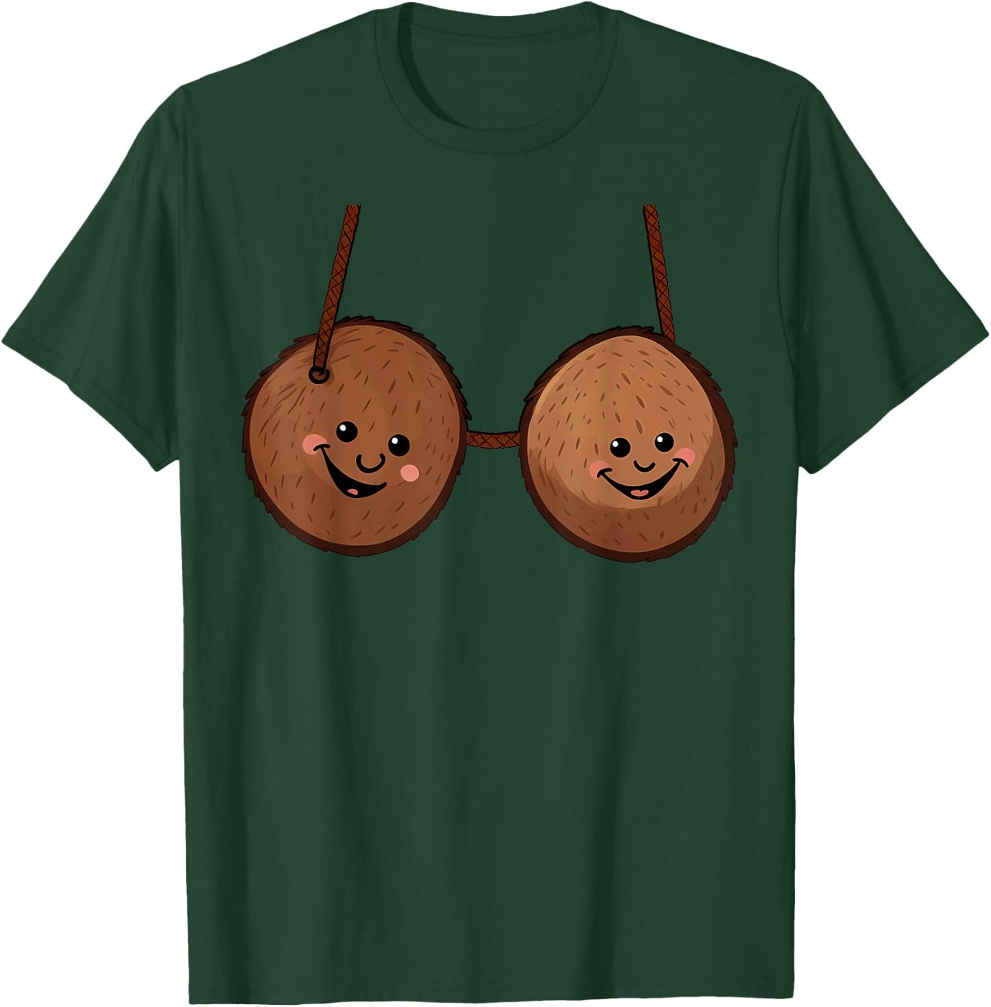 Summer Coconuts Bra Halloween Costume Men Women T-Shirt - T-Shirt | Forest