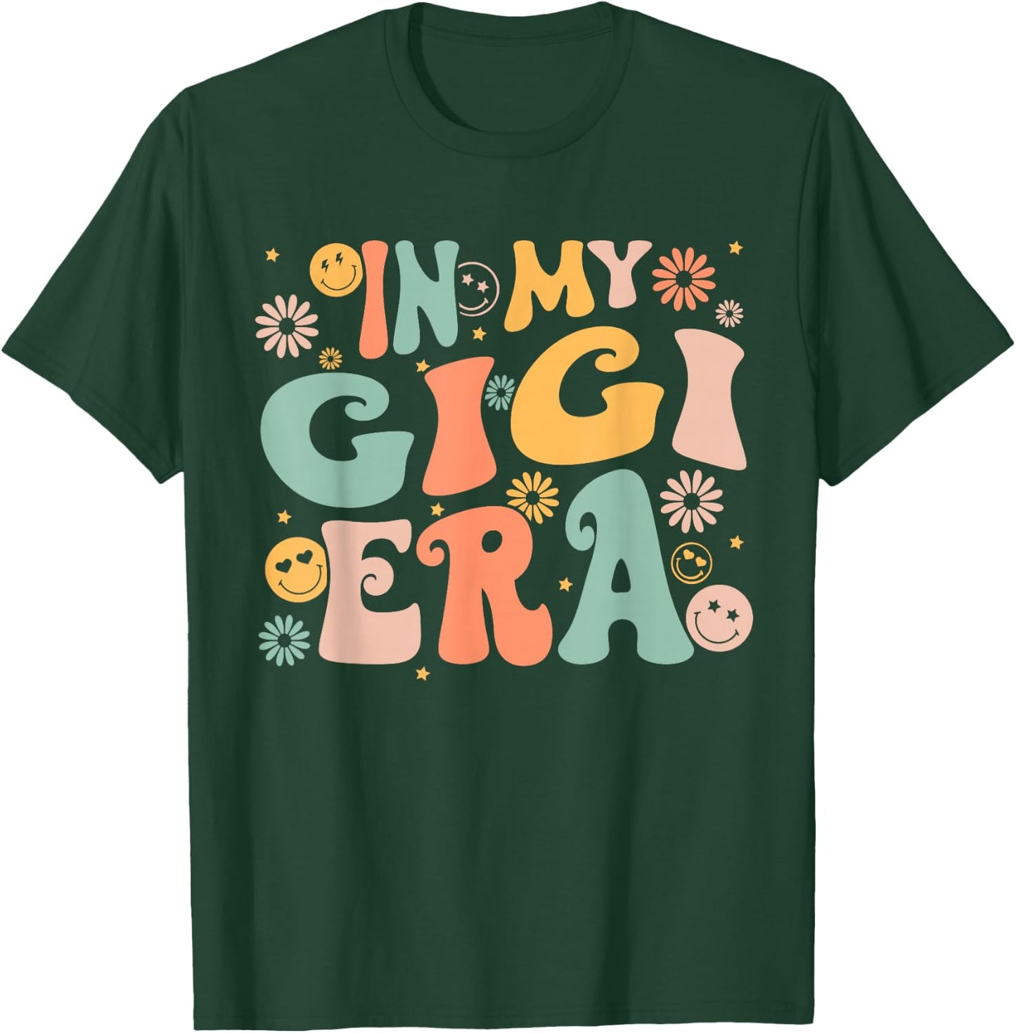 In My Gigi Era Baby Announcement for Grandma Mother's Day T-Shirt - T-Shirt | Forest