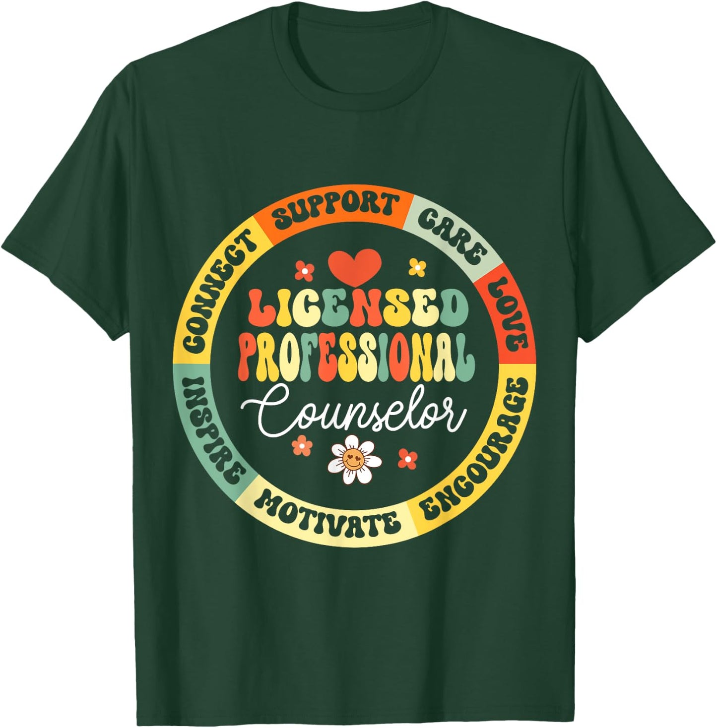 LPC Licensed Professional Counselor School Counseling Office T-Shirt - T-Shirt | Forest