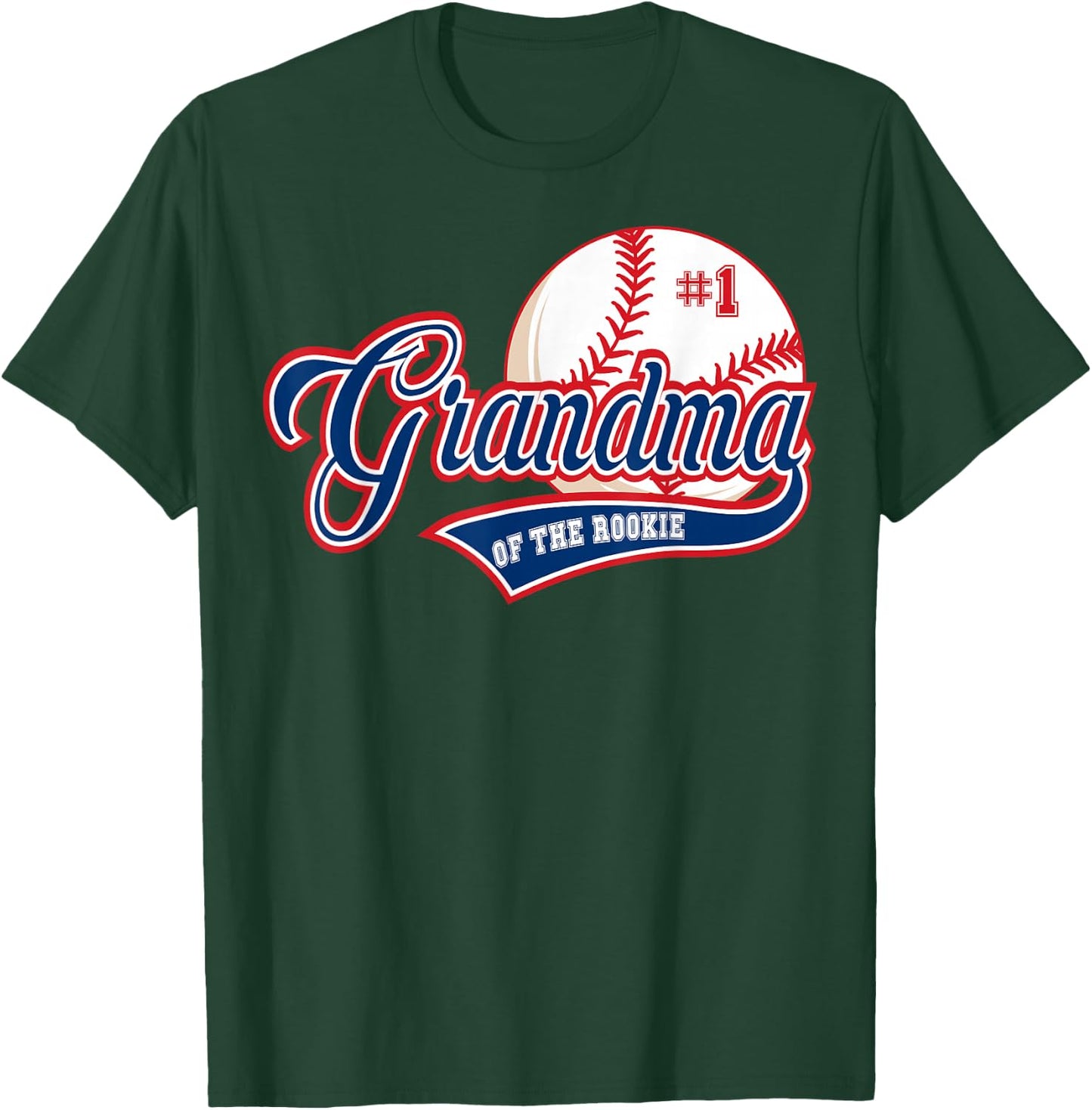 Grandma Rookie of Year 1st Birthday Baseball Theme Matching T-Shirt - T-Shirt | Forest