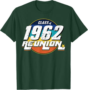 Vintage Class of 1962 Reunion Anniversary Alumni 62 College T-Shirt - T-Shirt | Forest