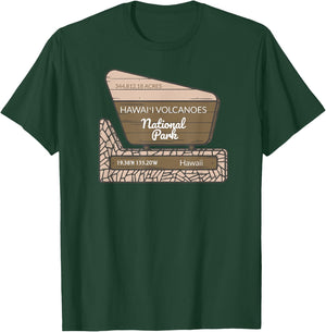 Hawaii Volcanoes National Park Hawaii Park Entrance Sign T-Shirt - T-Shirt | Forest