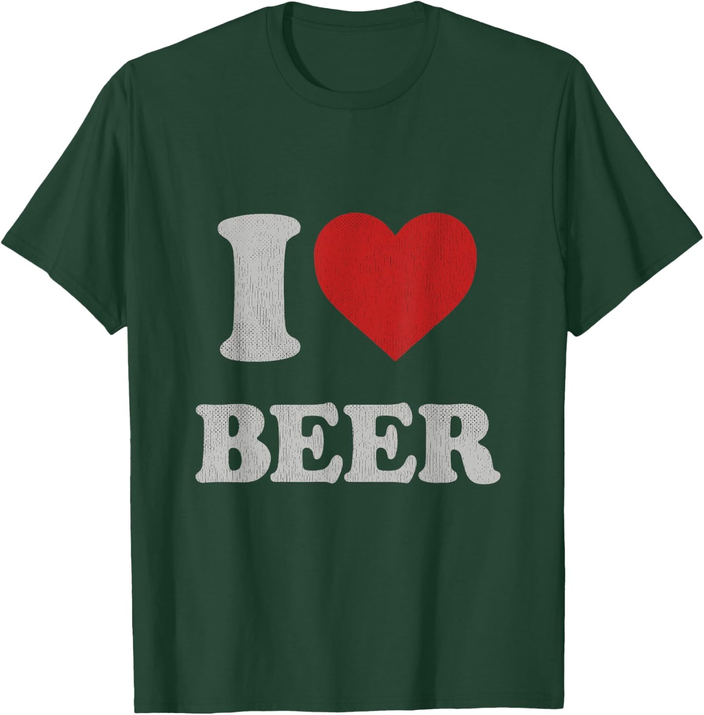 I Love Beer Outfit I Heart Beer Alcohol Retro Drinking Beer T-Shirt - T-Shirt | Forest