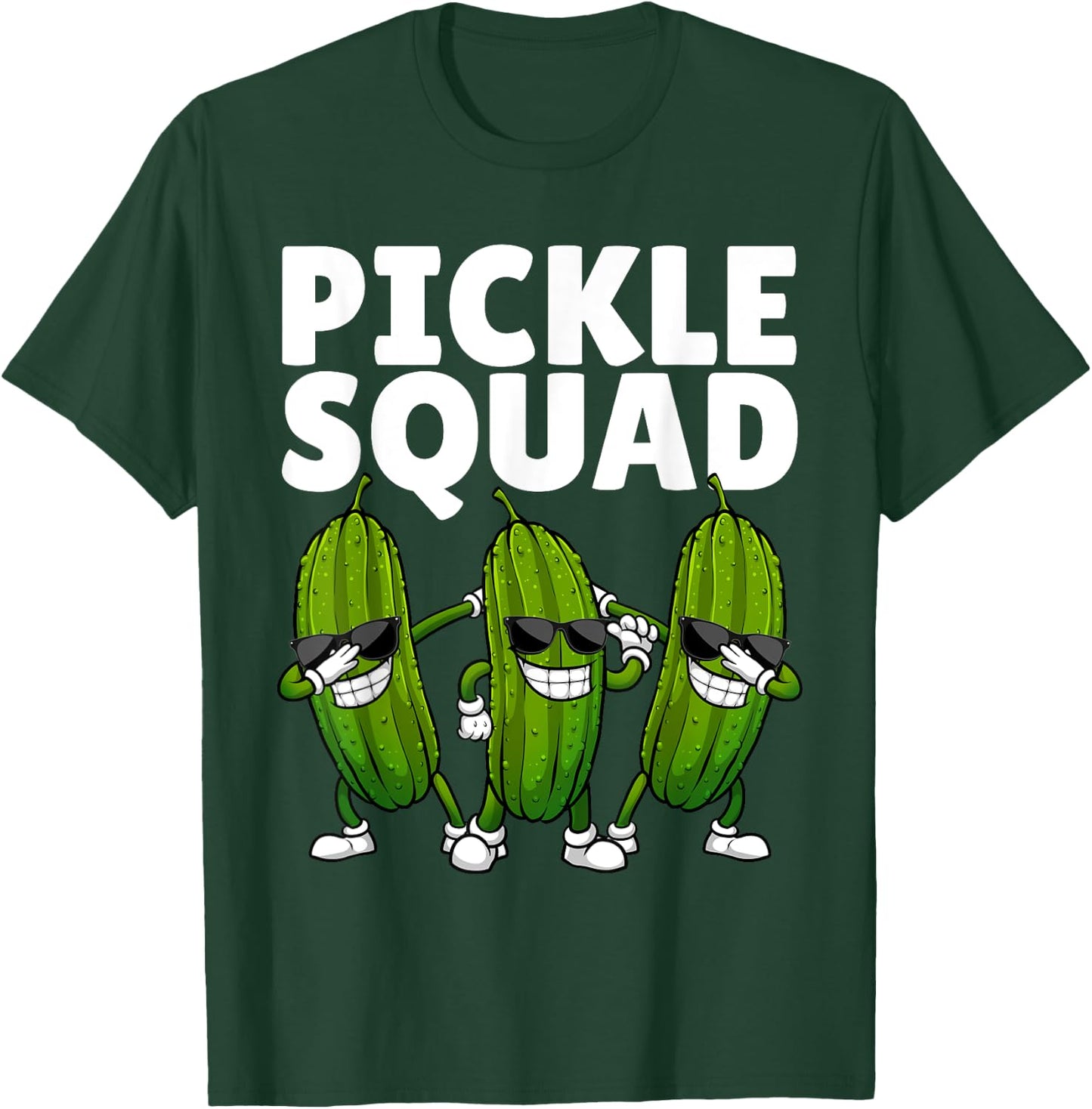 Pickle Squad Art Women Kids Cucumber Pickle Lover T-Shirt - T-Shirt | Forest
