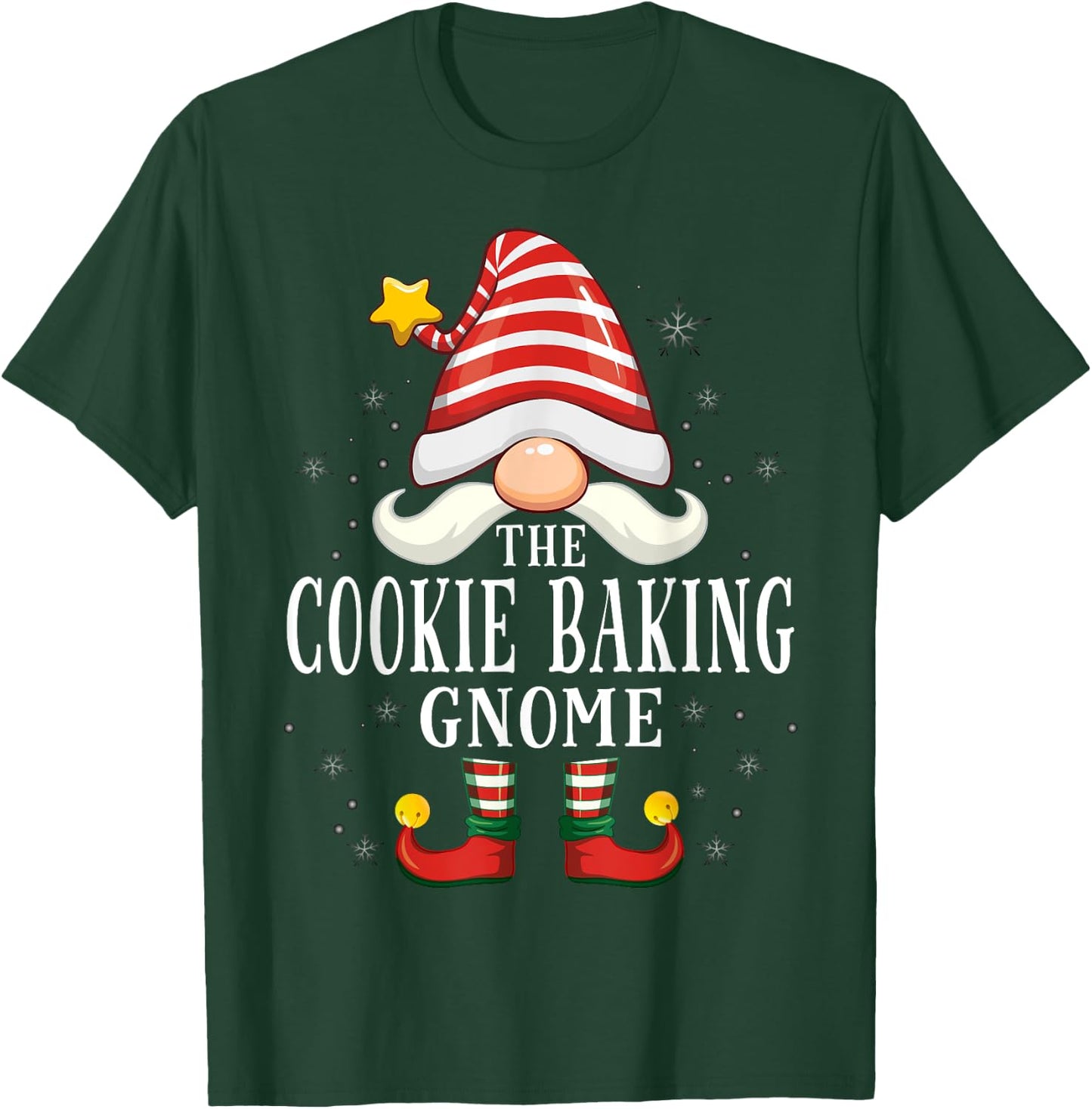 The Cookie Baking Gnome Christmas Group Family Pajama T-Shirt - T-Shirt | Forest