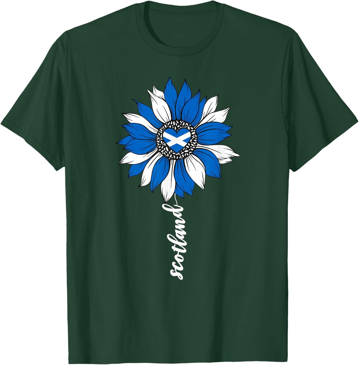 Cute Scottish Girl Scots Pride Scotland Flag Girls T-Shirt - T-Shirt | Forest
